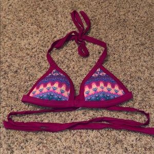 Strappy PINK bathing suit top!